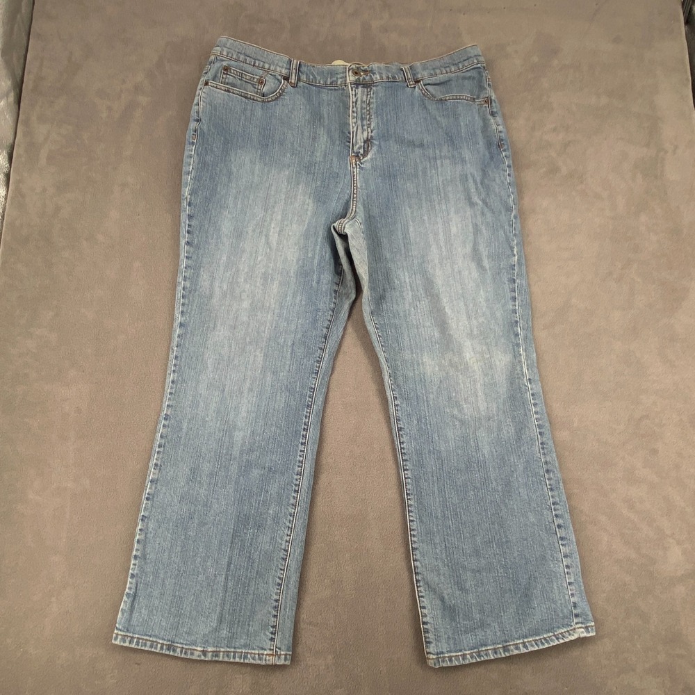 Venezia Bootcut Jeans Women 38x27 Blue Denim Faded Stretch Light Wash Streetwear